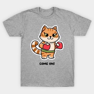 cat with red boxing gloves T-Shirt